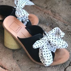 Dolce Vita Block heeled Polka Dot Sandals